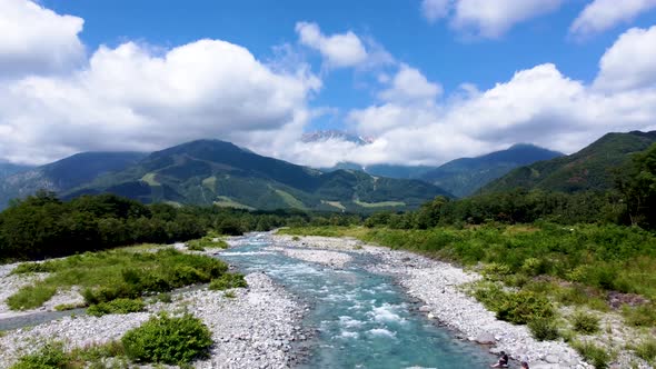 The aerial view of Hakuba