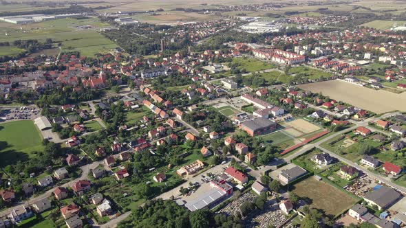 Aerial View of Modern Residential District in Europe City