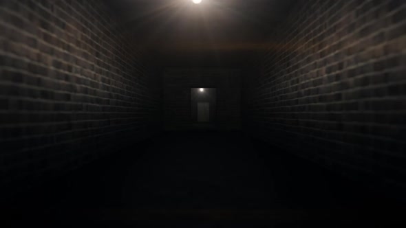 Dark Endless Brick Tunnel