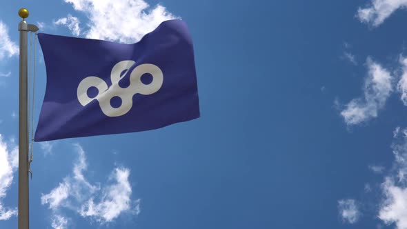 Osaka Prefecture Flag (Japan) On Flagpole