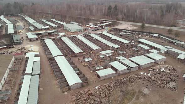 Homeless Stray Dog Shelter. Aerial View
