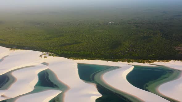 Desert landscape of Lencois Maranhenses, Maranhao, Brazil.