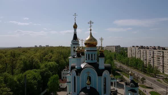 Aerial View of the Church at Daytime