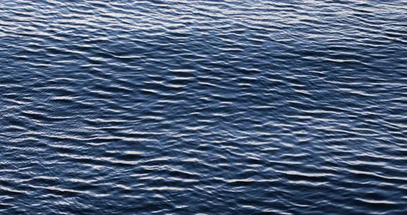 Water with many ripples during extremely windy weather