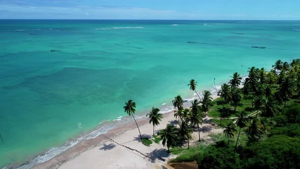 Northeast Brazil. Panorama landscape of beach natural pools.