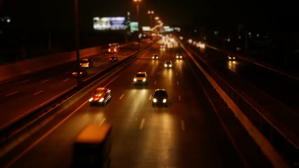 Freeway In Night