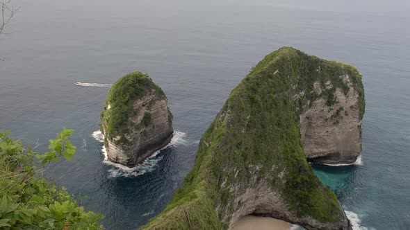 Beautiful view of the Karang Dawa Bay. Nusa Penida, Indonesia.