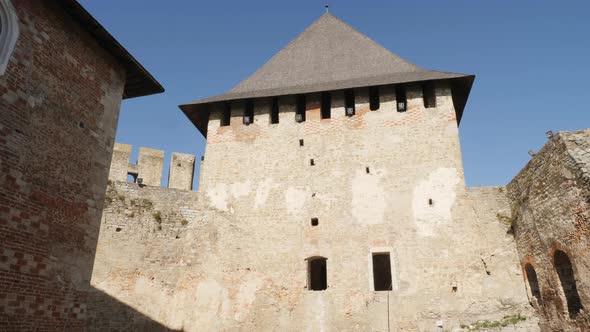 A stone tower at Khotyn Fortress