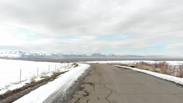 A Service road in winter.