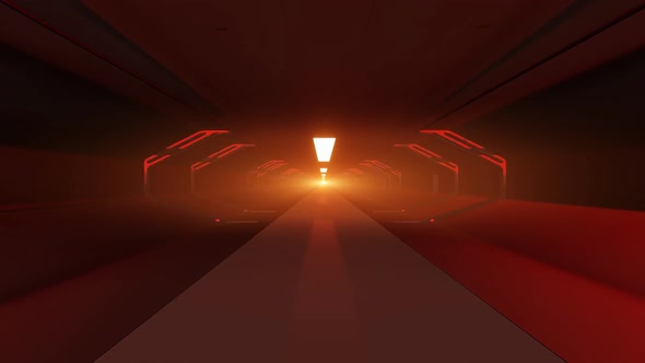 Red Tunnel VJ Looped