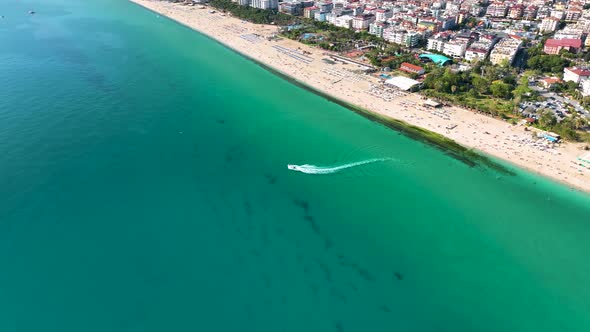 Summer Cleopatra Beach aerial view 4 K