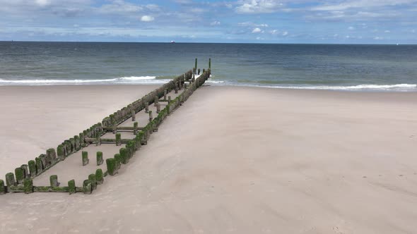 The Netherlands Holland Sandy Beach Seashore Coast Dramtic Scene Shoreline