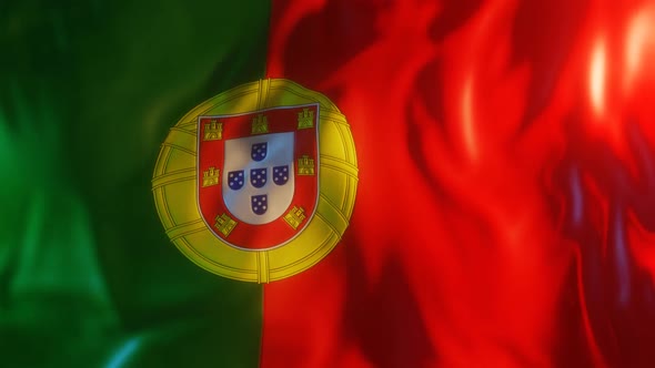 Portugal Flag with Edge Bump