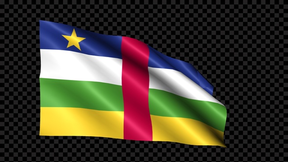 Central African Republic Flag Blowing In The Wind