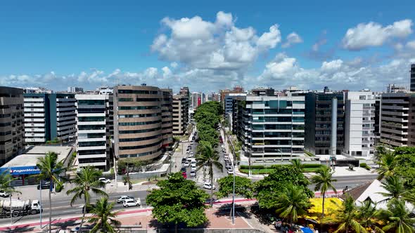 Sights tourism landmark of Alagoas Brazil. Landmark beach at Northeast Brazil. 