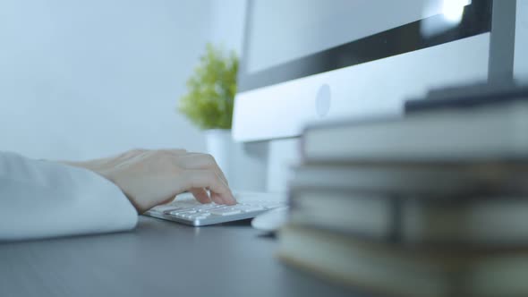 Businesswoman Working On Computer