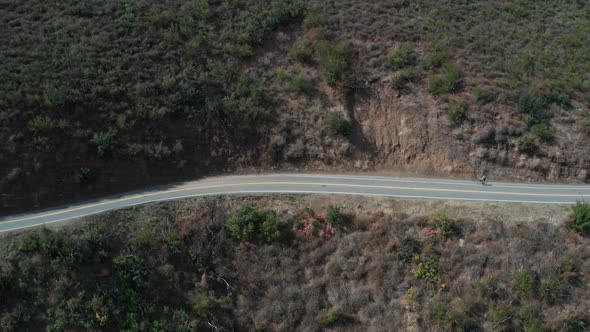 4K Cyclist In The Mountains