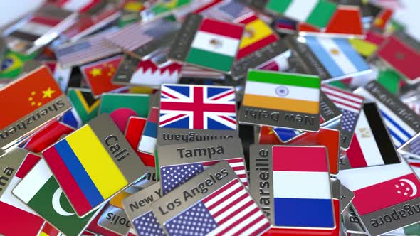 Badge with Guadalajara Text and National Flag alt