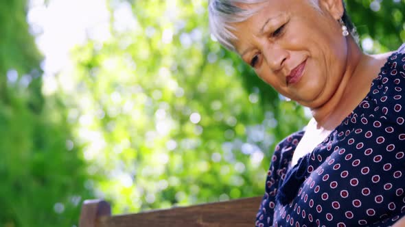 Senior woman reading book