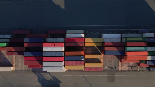 Container Warehouse Aerial View