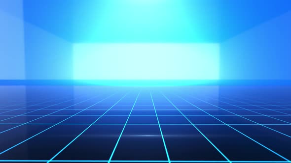 High Tech Grid Background With Light