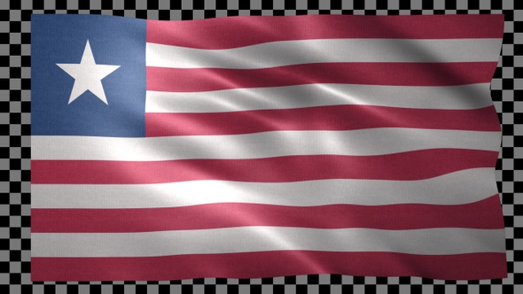 Liberia waving flag looped alt
