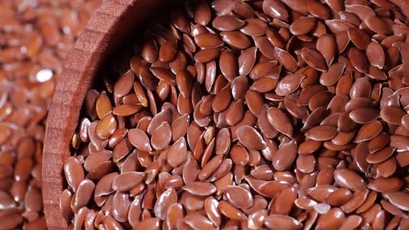 Flax Seeds Healthy Lifestyle Agriculture Whole Raw Dried Brown Flax Seeds Diet