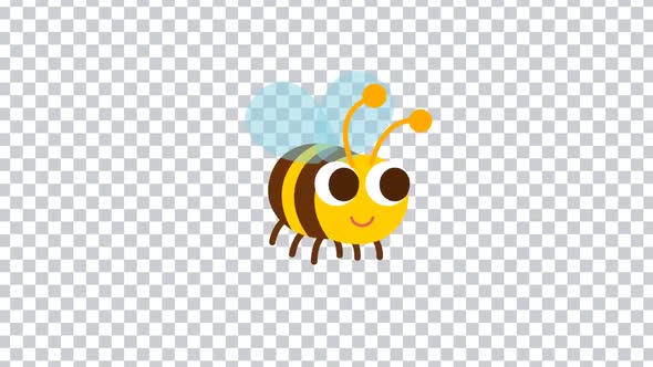 Bee Fly Cartoon 4K