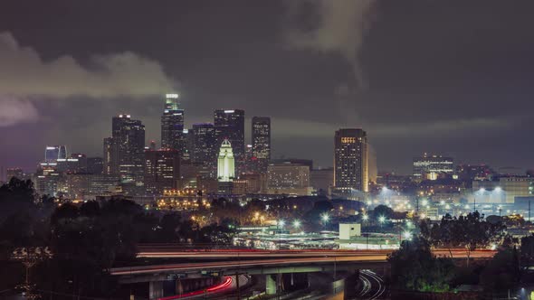 Los Angeles Freeway Traffic Time Lapse