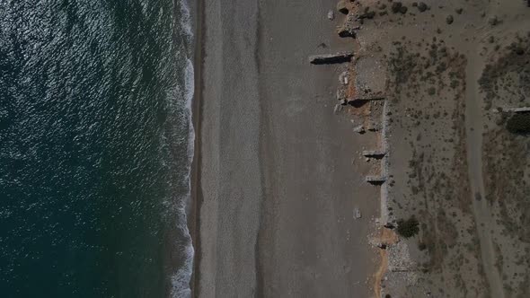 Ruins By Sea Shore