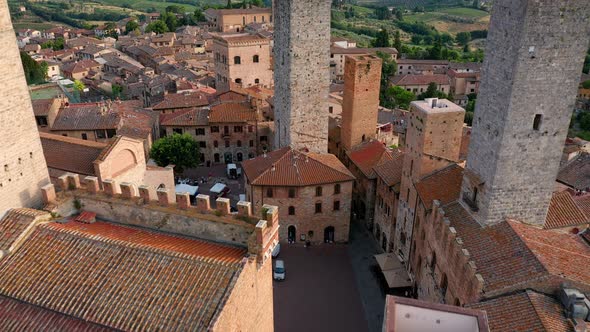 Aerial view of San Gimignano, Tuscany