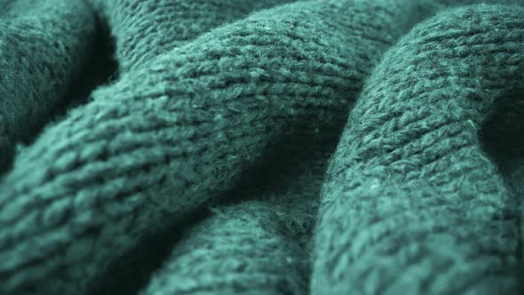 Extreme Detail View of Sheep Wool Cloth Texture Flowing in Macro Dolly Shot