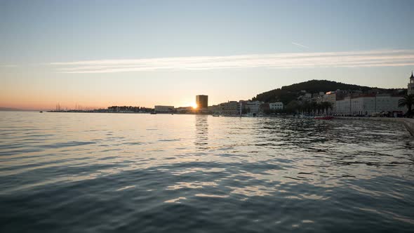 Timelapse of Split at sunset