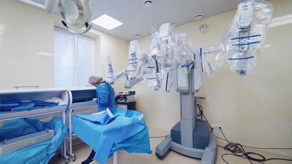 Robotic Equipment in Surgery Room