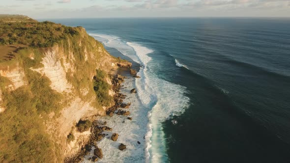 Rocky Coastline on the Island of Bali