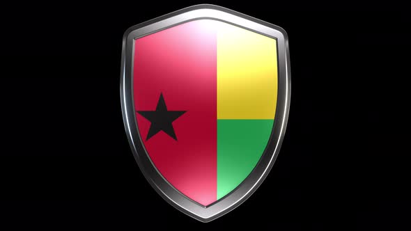 Guinea Bissau Emblem Transition with Alpha Channel - 4K Resolution