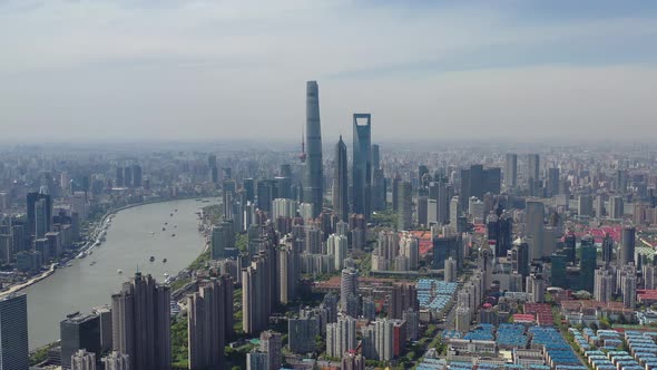 China City Aerial, Blue Sky