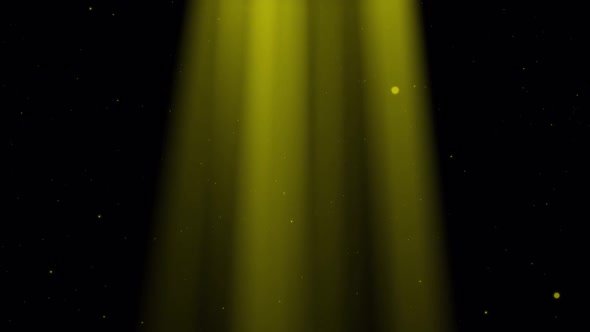 Yellow Light Rays With Particle Dust