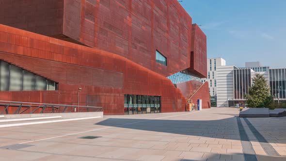 Modern Buildings with Library and Learning Center Of Vienna University of Economics and Business