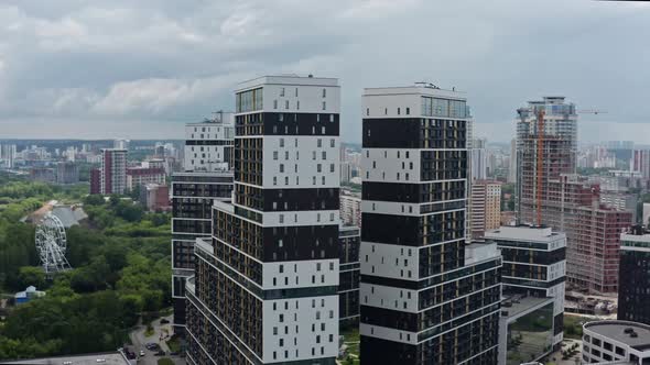 Aerial View of a Modern Building