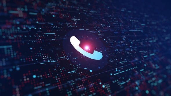 Telephone Handle Icon Digital Background alt