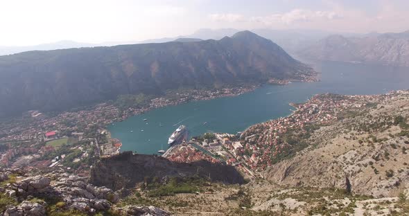 View From the Mountains to the Sea and the Old Town of Kotor