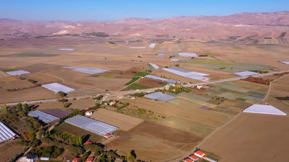 Mountain Valley with Farmlands