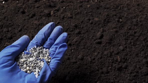 Mineral Fertilizer in Hand