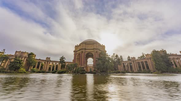 time lapse: the palace of fine arts angle 3