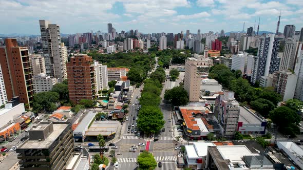 Famous Brazil Avenue near Teodoro Sampaio street at downtown Sao Paulo Brazil.