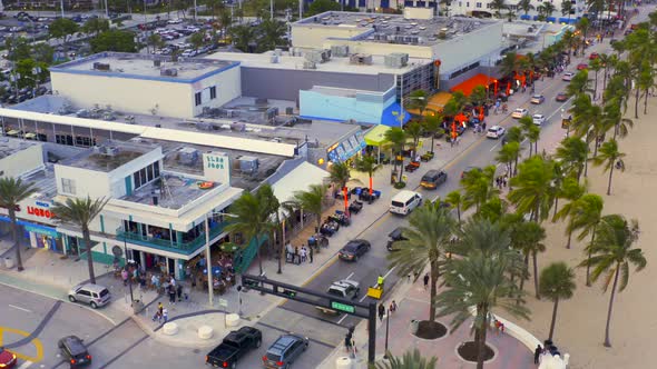 Busy Tourism Fort Lauderdale Beach Florida Usa