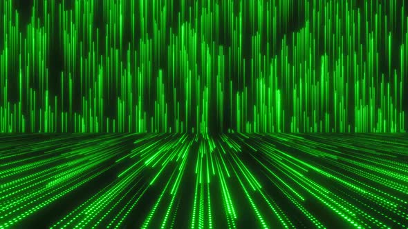 Abstract Green Light Stripes Hd