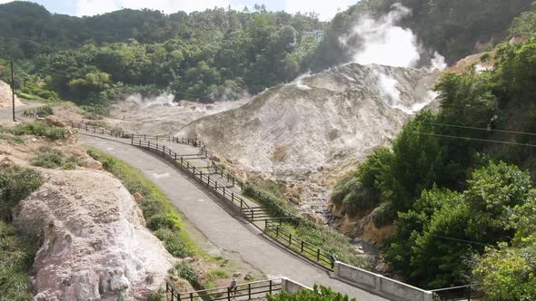 Drone Footage of Drive-in Volcano crater