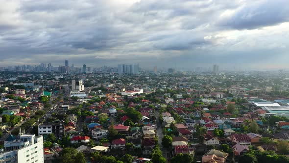 Manila the Capital of the Philippines Aerial View